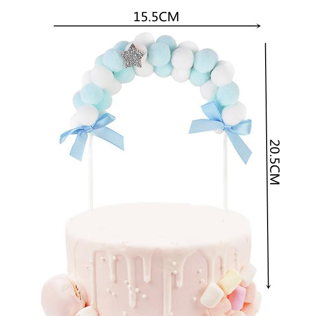 1pcs Arch Cake Decoration Cake Topper Arch HairBall Birthday Baking Cake Tools Decoration