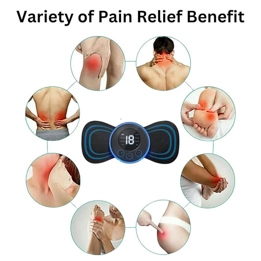 Mini Body Massager Pulse Neck Pain Relief EMS Butterfly Body Massager Men & Women