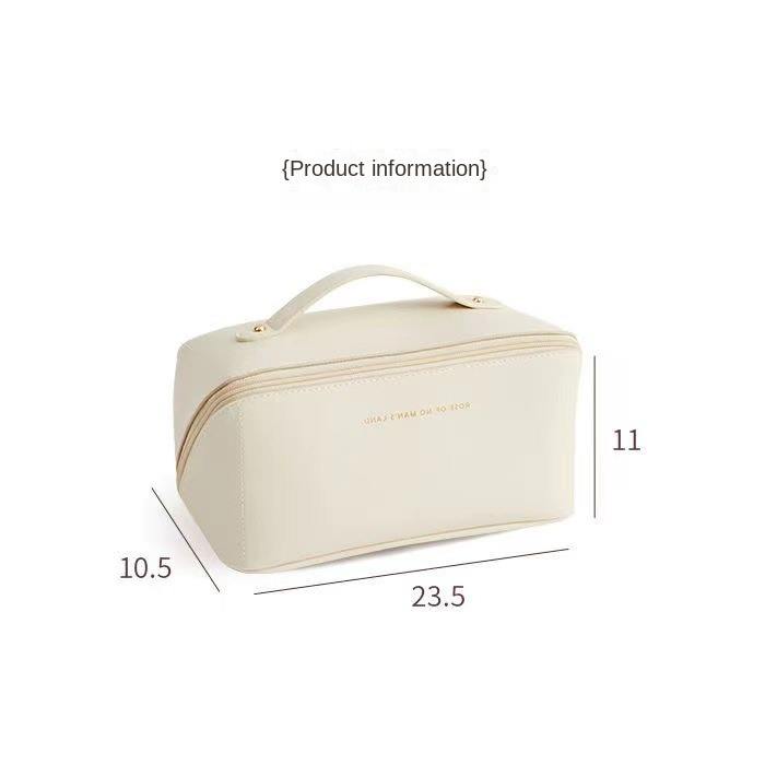 Large Capacity Travel Cosmetic Bag for Women Leather Waterproof Multi-Functional Cosmetic Organizer Bag For Makeup, Skincare, Jewelry, Gadgets And Other Small Items