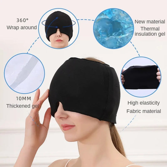 Migraine Relief Cap Headaches, Sinuses, Tension Relief for Men & Women Hot and Cold Therapy Relaxing Thermax Migraine Cap