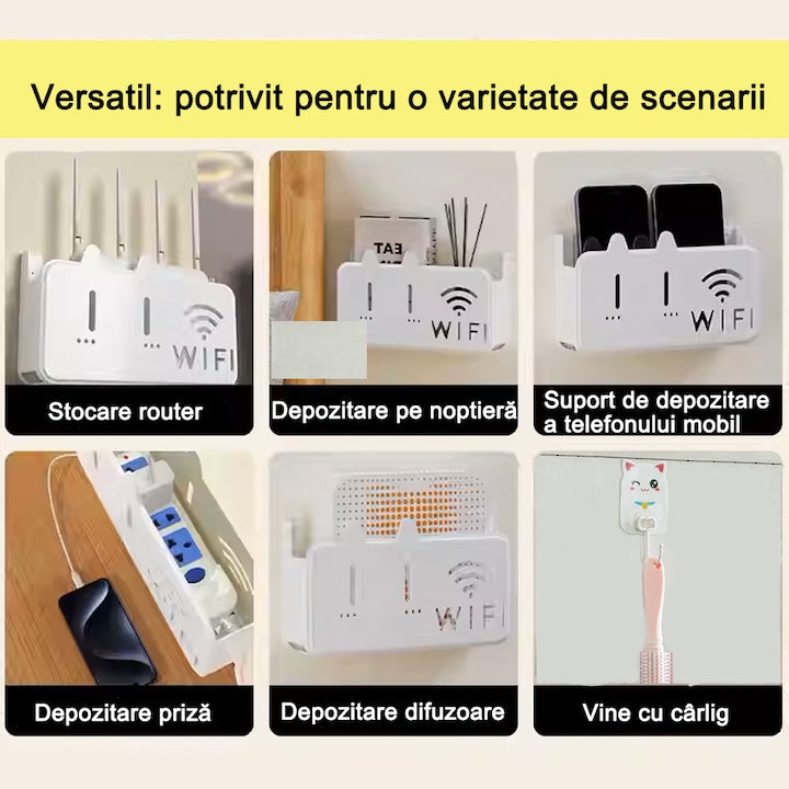 Wall Mounted Wireless Wifi Router Shelf