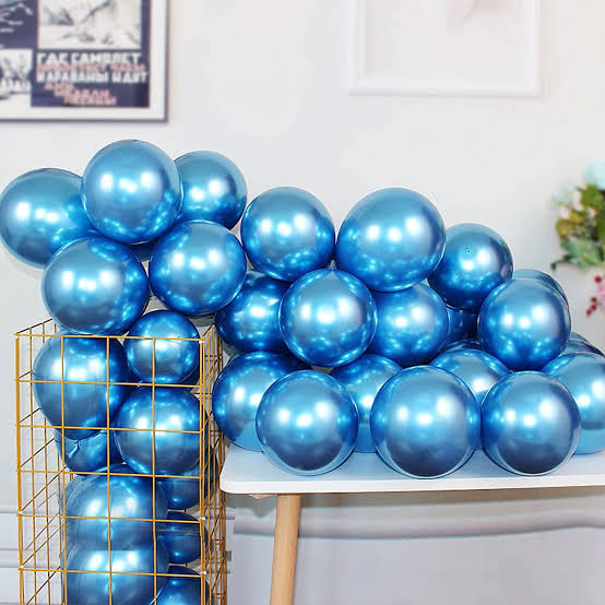 Pack of 10pcs Multicolor Chrome Metallic Balloons