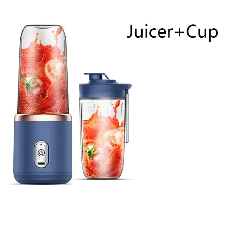 Portable Blender Bottle Electric 6 Blades Multifunction Juicer with 2 glass & Lid 500ml