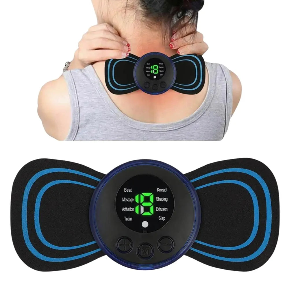 Mini Body Massager Pulse Neck Pain Relief EMS Butterfly Body Massager Men & Women