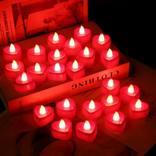 Led heart shaped candles