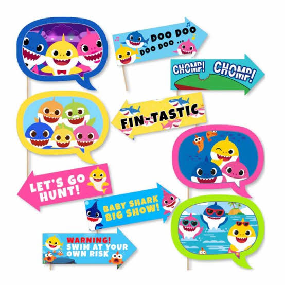 Baby shark Party props