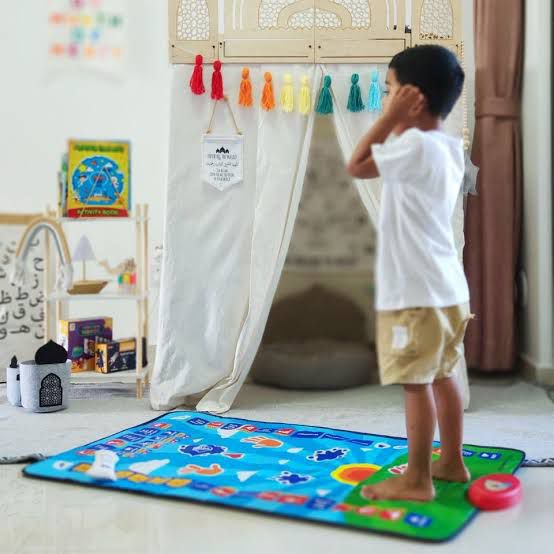 Full Size (3.75ft x 2.3ft almost) Educational Prayer Mat in 7 Different Languages with 36 Active Touch Sensitive Keys with Box Packing /Cell Operate