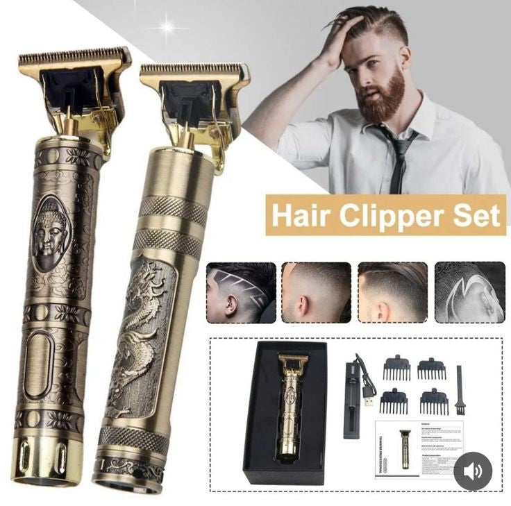 Vintage T9 Trimmer For Men Professional USB Rechargeable