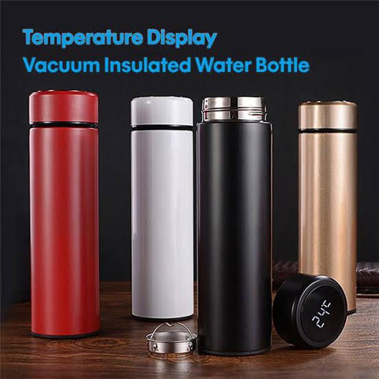 500ml Smart Thermos Water Bottle | Stainless Steel Insulated Cup with Temperature Display – Leakproof Travel Coffee & Tea Mug