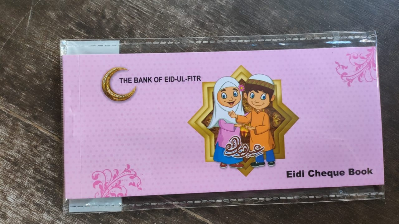 Eidi Cheque Book, 10 cheque's per book