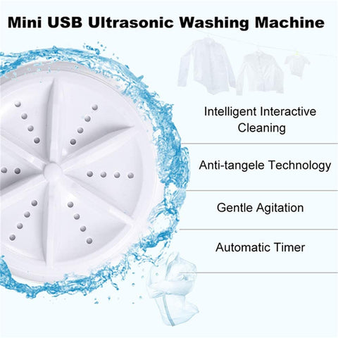 Mini Portable Ultrasonic Turbine Washing Machine