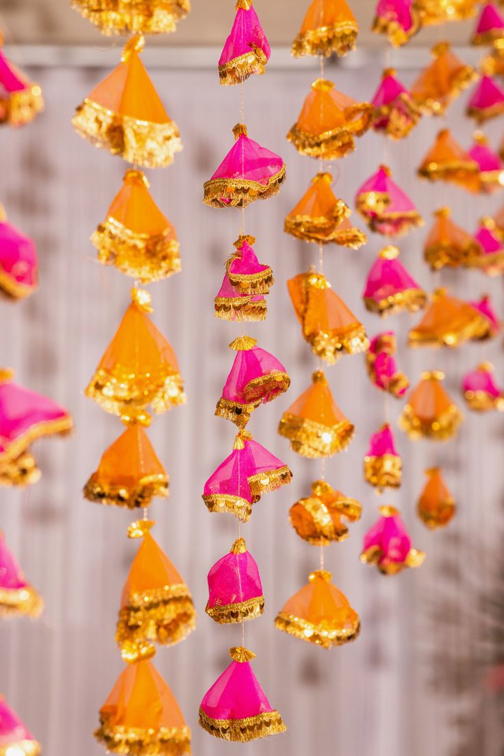 Pack of 12 - 6ft Net Tassel Garland for Shadi Mehndi Dholki Nikah Event Decoration