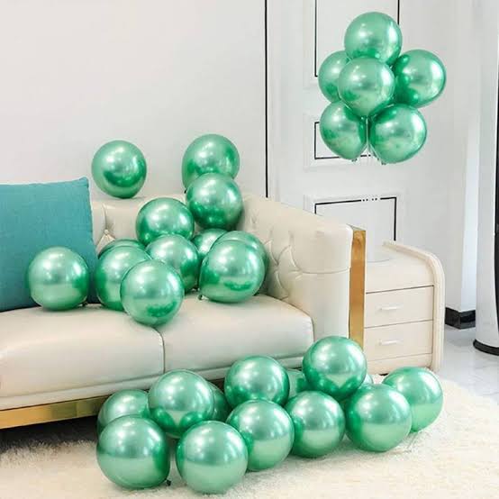 Pack of 10pcs Multicolor Chrome Metallic Balloons