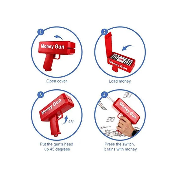 Supreme Cash Gun with 100 Dollar Notes