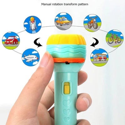 Kids LED Cell Operator Handy Projector with 3 Films