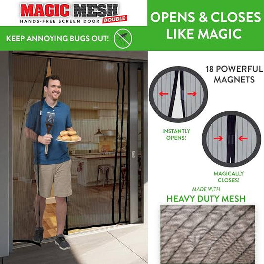 Magic Mesh Hands Free Magnetic Screen Door
Size : 84 Inch Height X 40 Inch Width