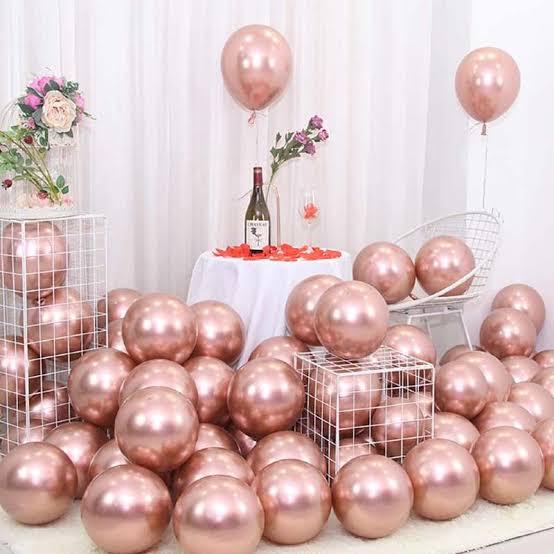 Pack of 10pcs Multicolor Chrome Metallic Balloons