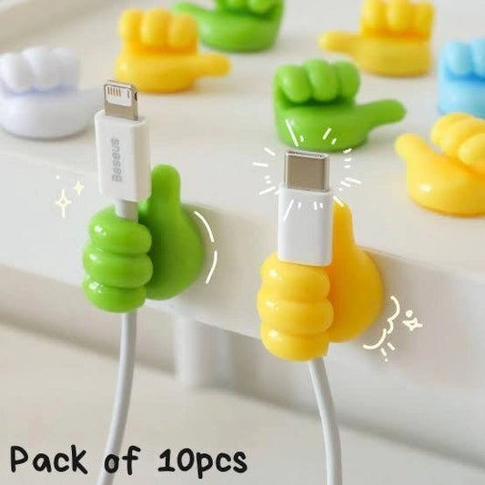 Pack of 10 👍 Thumb Style Wall/Table Self Adhesive Toothbrush/Wire Holder