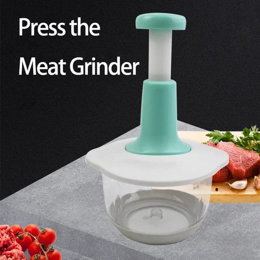 Hand Press Chopper With Handle, Manual Multifunctional Mincer, Mini Food Processor, Manual Vegetable Fruit Cutter Potato Meat Chopper Mixer, Food Grinder Cooking Tools, Express Hand Held Chopper