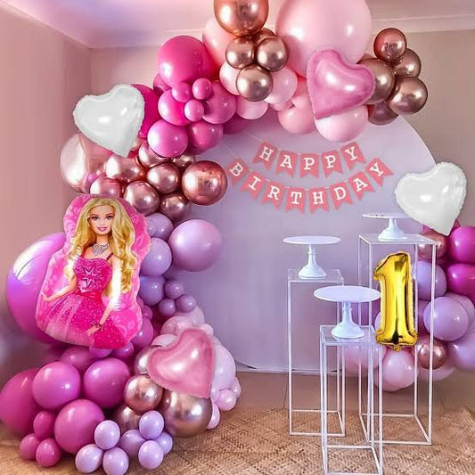 Barbie birthday party Balloons Decoration