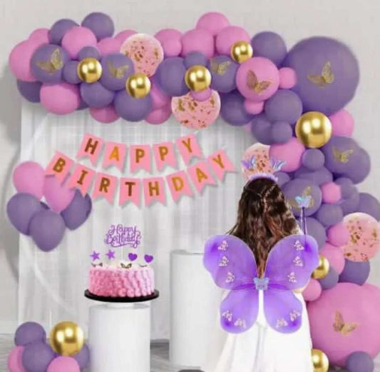 Butterfly Theme Birthday Balloons Decoration