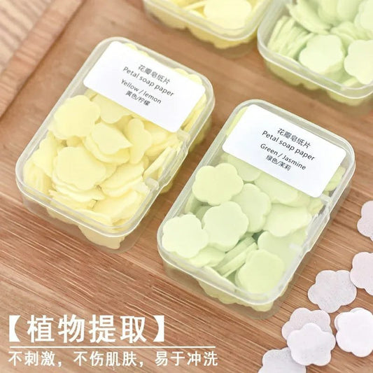 Flower Shape Paper Soap with Scent