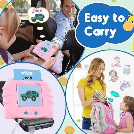 Audible Baby Reading Machine for kids early learning English Cognitive Flash cards Toys Montessori Toddlers Gifts 2-4years
