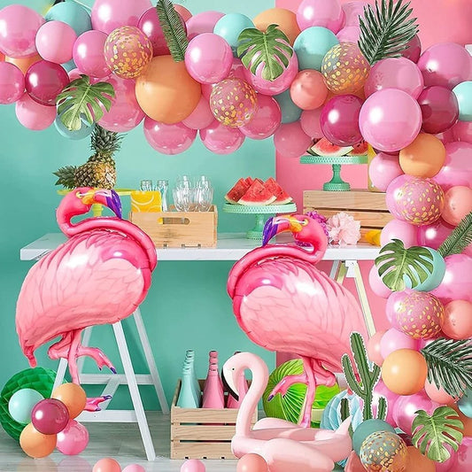 Tropical Flamingo Balloons Arch Garland Kit