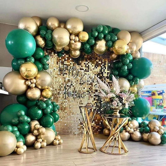Green and Golden Balloons Decor Kit