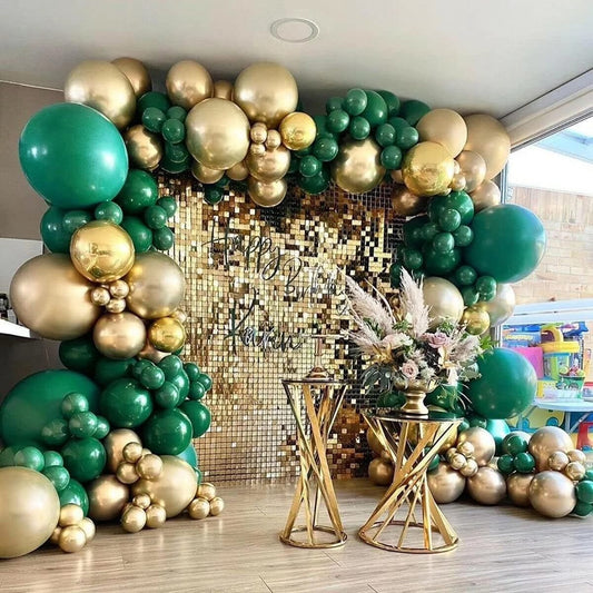 Green and Golden Balloons Decor Kit