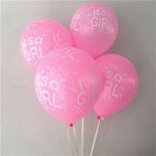 It's a girl latex pink balloons 
