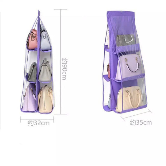 6 Grid Handbag Organizer Hanger
