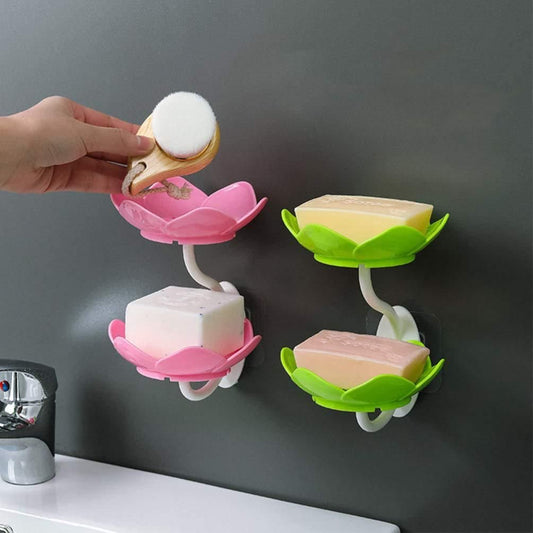 Double Layer Flower Soap Tray