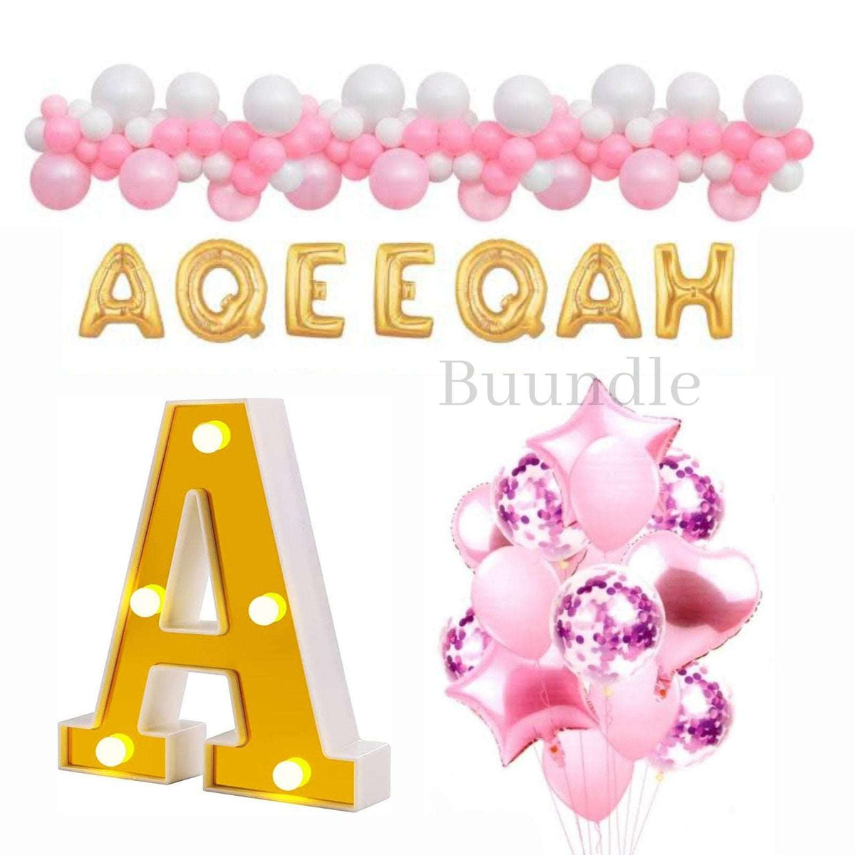 Aqeeqah Celebration Girl Pink/ Boy Blue Balloons Deal