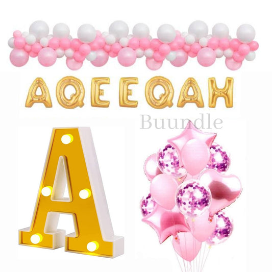 Aqeeqah Celebration Girl Pink/ Boy Blue Balloons Deal
