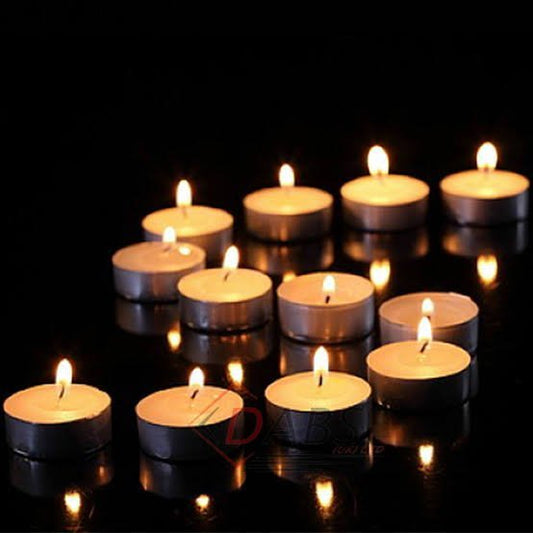 Pack of White 10 Tea light candles