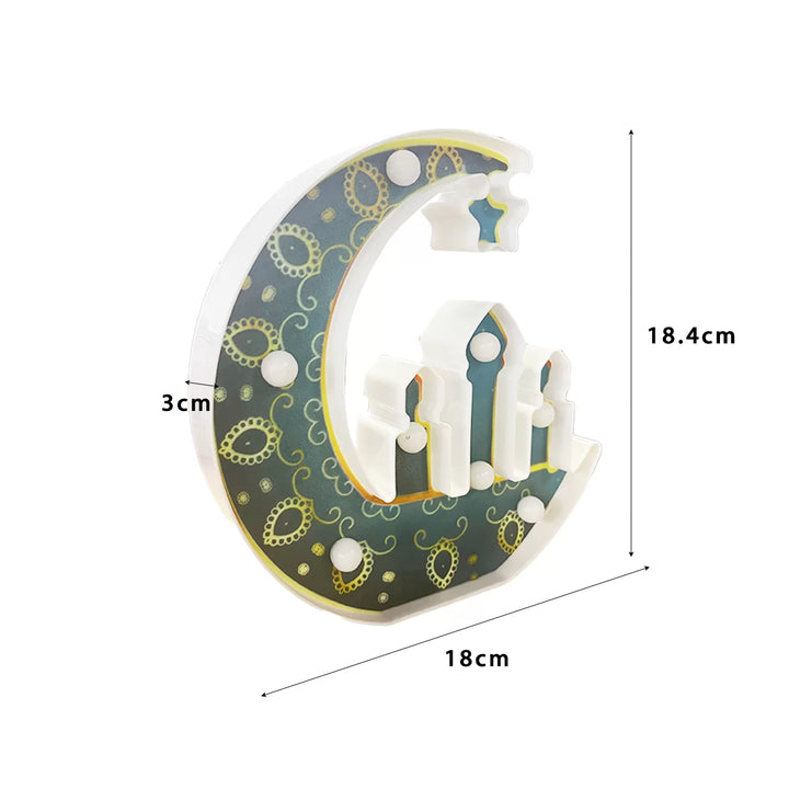 Ramadan Decor Ornament Moon LED Hanging Light for Ramzan Mubarak/EID Mubarak Decoration for Home