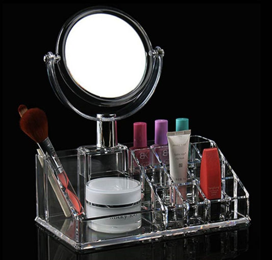 Cosmetic organizer with Mirror