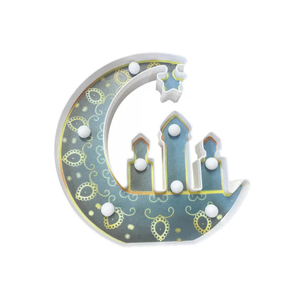 Ramadan Decor Ornament Moon LED Hanging Light for Ramzan Mubarak/EID Mubarak Decoration for Home
