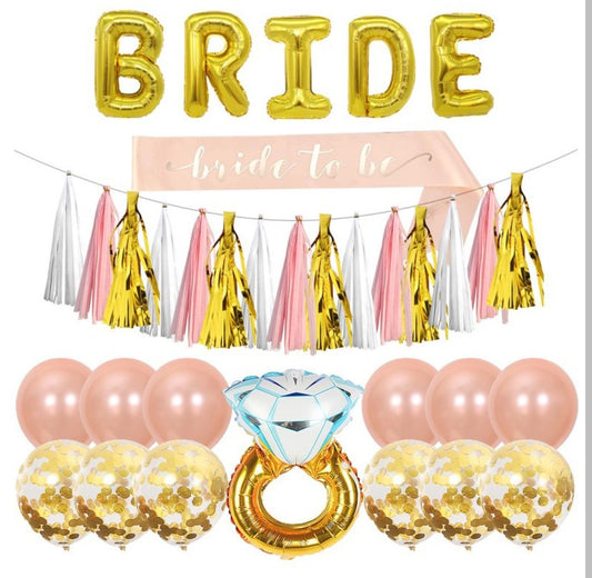 Bride to be Rose gold Balloons Decoration Deal