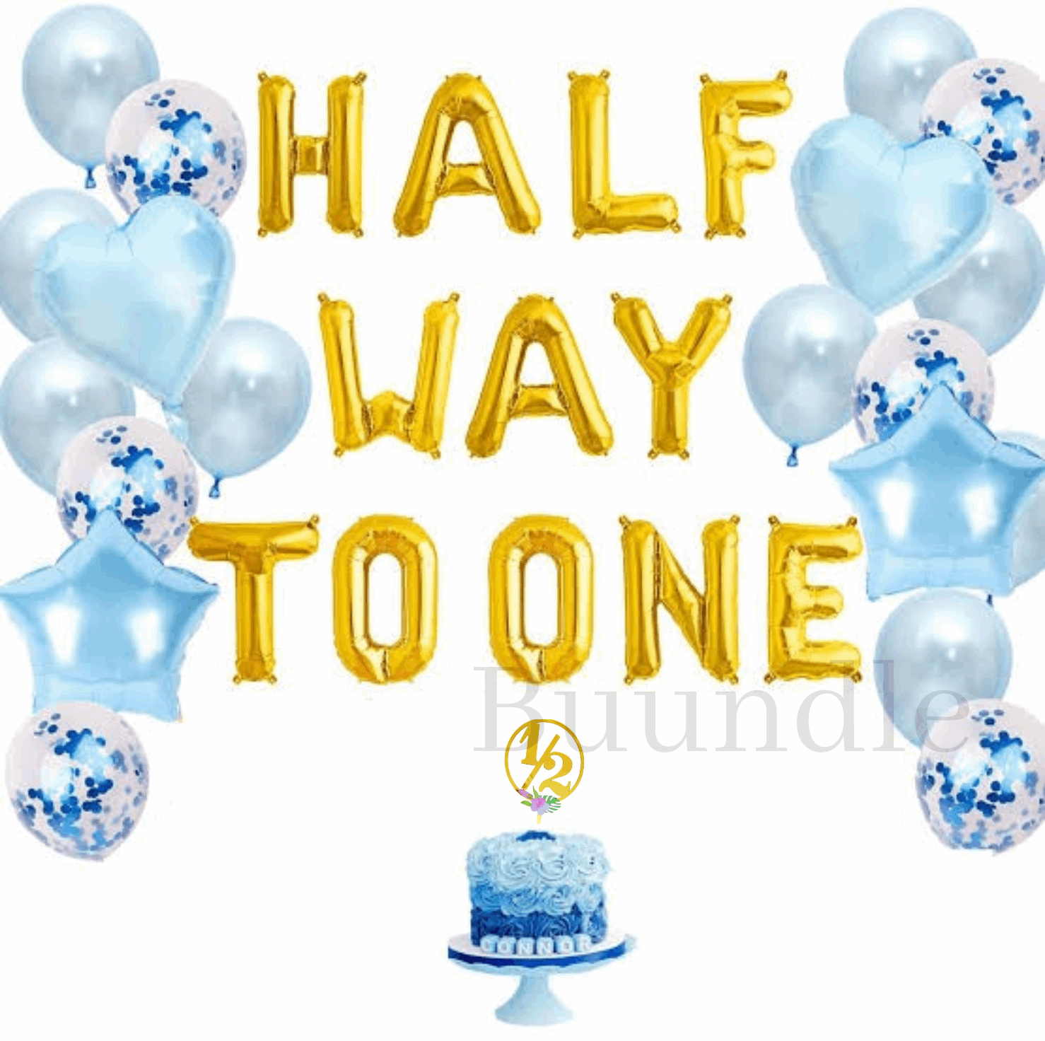 Half birthday decoration