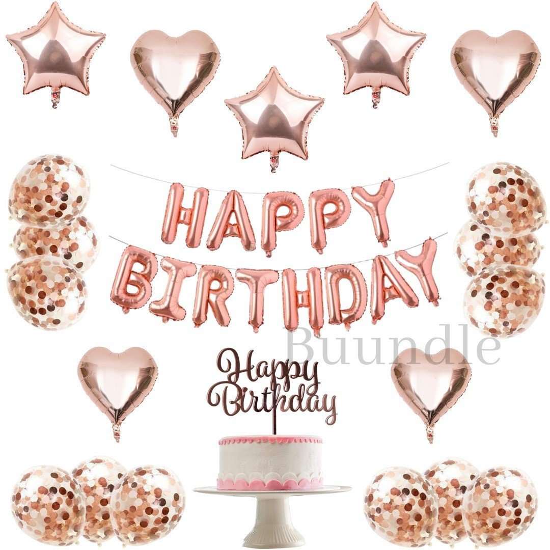 Rose gold Happy birthday deal