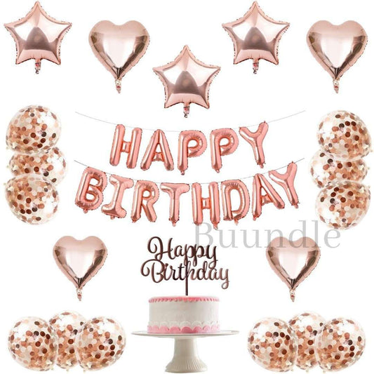 Rose gold Happy birthday deal
