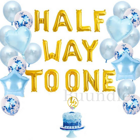 Half birthday decoration
