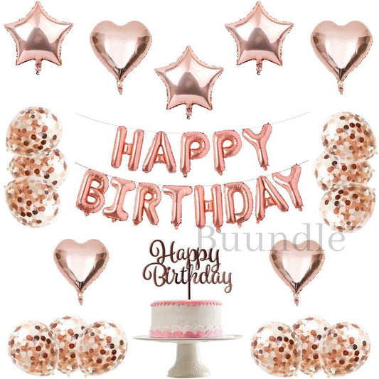 Rose gold Happy birthday deal