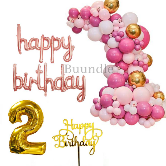 Happy birthday pink balloons deal