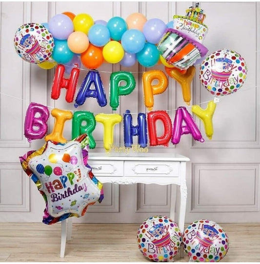 Happy Birthday Foil Balloon Cake Deal