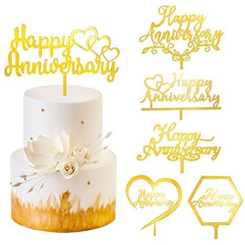 Happy Anniversary Cake Topper