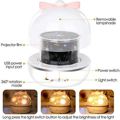 3D LED Rotating Projector Night Lamp Children's room Decoration