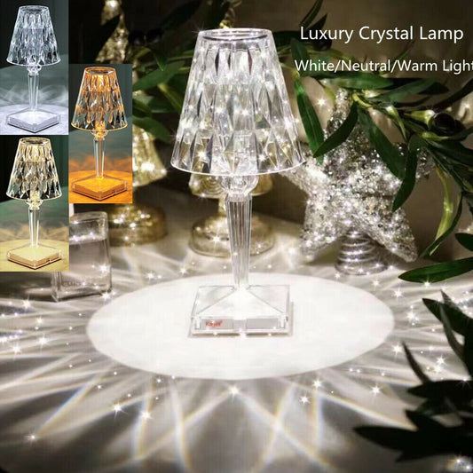 Crystal Diamond Desk Night Light Lamp